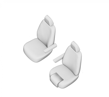 Stoelhoes Mercedes Sprinter18> 1x stand- + 1x comf zitting
